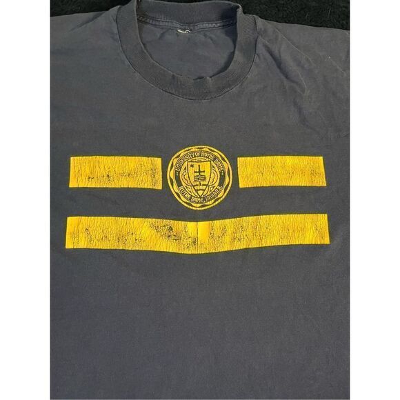 Vintage 90s University Of Notre Dame Single Stitch Tee Sz XL B8 - Picture 3 of 7